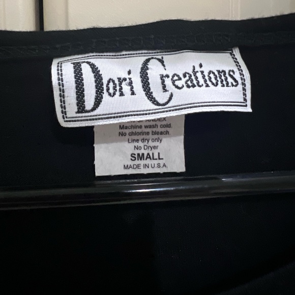 Solid Black Handkerchief Hem Top S - Picture 2 of 2